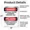 Signmission Electrical Testing Bilingual Danger Sign, Vinyl Decal, 18in W x 24in L, 2PK OS-2PACK-DS-D-1824-VS-1786 - alternate 2